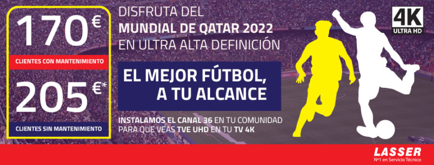 ver el mundial de fútbol de Qatar 2022 en TDT 4K